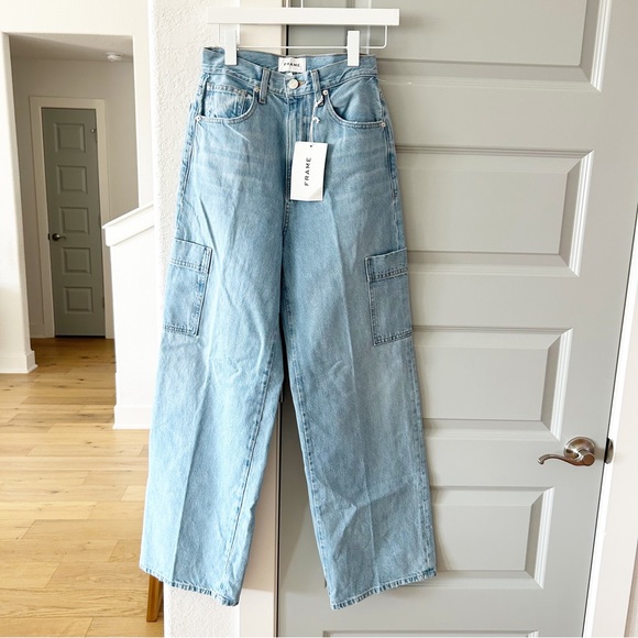 NWT Frame High Rise Baggy Pocket Jeans Revolve - Picture 2 of 6